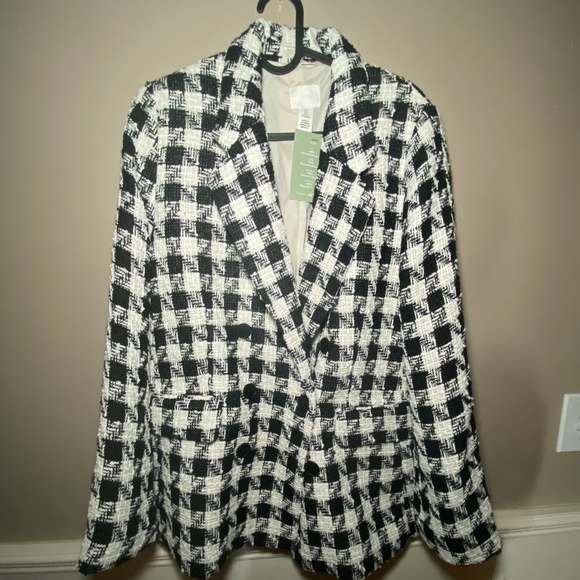 H&M Double-breasted Bouclé Jacket - Picture 2 of 3